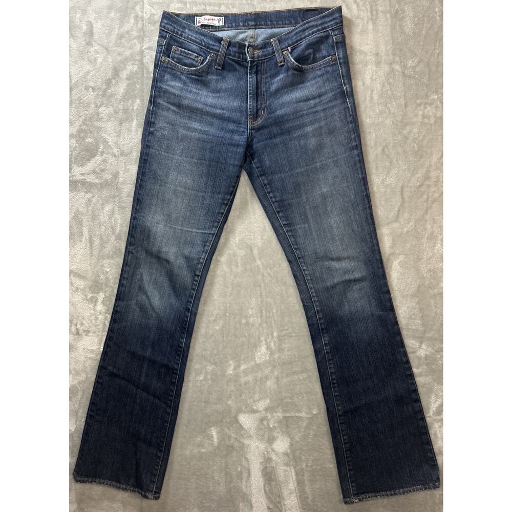 Red Engine Jeans Womens 30 Garnet Flare Slim Dark Wash Made In USA Casual Norm